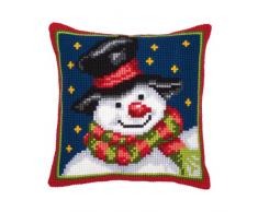 Kit coussin au point de croix Le Bonhomme de neige