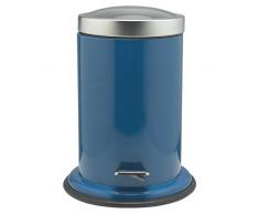 Sealskin Acero Poubelle à Pédale 3 L Accessoire de Salle de Bains, Acier Inoxydable, Bleu, 22.4 x 23 x 28.5 cm
