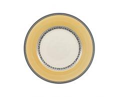 Villeroy & Boch Audun Fleur Assiette plate, 27 cm, Porcelaine Premium, Blanc/Gris/Jaune