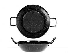 La Plat Acier émaillé 20 cm Sauteuse avec 2 poignées Noir