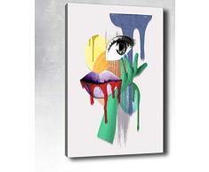 Bonamaison Peinture sur toile, multicolore, 30 x 40 cm - ConÃ§u et fabriquÃ© en Turquie