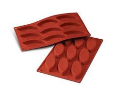 Silikomart 20.039.00.0060 SF039 Moule Forme Ovale 9 CavitÃ©s Silicone Terre Cuite