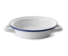 IBILI 904124 Plat Rond avec Anses, Acier, Blanc, 24 cm