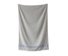 Littoral Serviette de Toilette, Coton, Beige/Gris, 100x50x1 cm