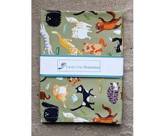 Louise Tate Torchon Motif Chat 74 x 48 cm