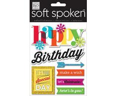 Me and My Big Ideas Soft Spoken Stickers 3D bébé garçon, Papier, Multicolore, 14.6 x 11.1 x 0.3 cm