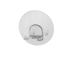 WENKO Static-LocÂ® crochet mural Duo Osimo - fixer sans percer, Ã8 x 3.2 cm, ChromÃ©