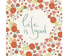 Scenolia Tableau sur Toile Life is Good 60 x 60 cm | décoration Murale Design imprimée en France