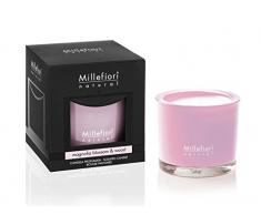 Millefiori 7MCSMW Bougie parfumée, Verre, Rose, 9,5x9,5x10,5 cm