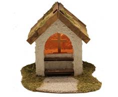 Alfred Kolbe Krippen AM 6 Accessoire de crèche de Noël en Forme de Chapelle Qui sillumine 4,5 V Compatible avec des Figurines de 10-12 cm