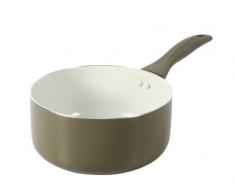 Crealys 511341 Casserole Taupe Aluminium Revêtement Céramique Créme Mistral 18 cm