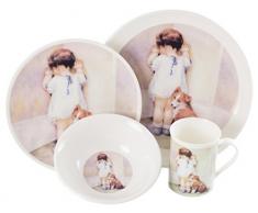 La Cija Juego de NiÃ±os C Vaisselle en Porcelaine renforcÃ©e pour Enfant Blanc