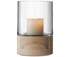 LSA International Lanterne Lotta et Base en frÃªne, Transparent, Claire, 22.5 cm