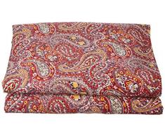 ESSIX Drap de lit, Satin de Coton, Carmin, 240x300 cm