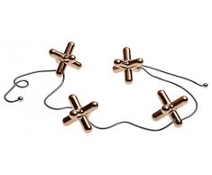 Alessi Gch01 Gp Tripod dessous de Plat à Pièces Mobiles en Zamac Chromée, avec Revêtement en Pvd, Golden Pink