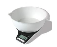 Salter 1089 BKWHDR Balance de cuisine avec bol en noire et blanche, Plastique, White