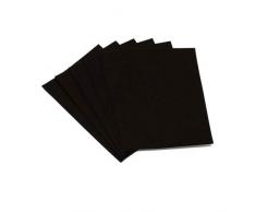 1buy3 Lot de 6 Sets de Table en Feutre avec Coins carrÃ©s 5 mm dÃ©paisseur Noir