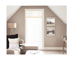 Soleil docre Luxury Voilage, Voile, Brise bise, Coton, Blanc, 70 x 200 cm