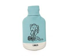 Excelsa Linus Peanuts Housse pour bouillotte en matiÃ¨re synthÃ©tique Motif Peanuts, Bleu Clair, 35Â x 19Â x 3,5Â cm