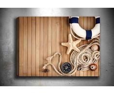 Bonamaison Peinture sur toile, multicolore, 70 x 100 cm - Conçu et fabriqué en Turquie