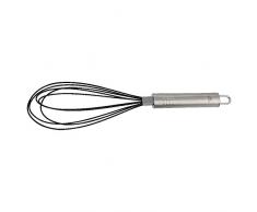 Fackelmann 40412 Fouet avec poignÃ©e Ovale 27cm en INOX/Silicone Acier Inoxydable, Argent/Noir, 27 x 6 x 6 cm