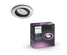 Philips Hue White & Color Ambiance Spot Centura encastrÃ© rond Aluminium Compatible Bluetooth, Fonctionne avec Alexa