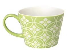 Excelsa Etnika Tasse Jumbo 415Â ML, Porcelaine, Vert, 11Â x 11Â x 8Â cm