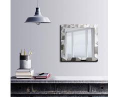 Bonamaison Décoration Murale Impression sur Miroir Encadré sur Toile, Dimensions: 50 x 50 Cm - Conçu et fabriqué en Turquie