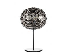 Kartell Lampe de table avec pied, Plastique, weiÃ/transparent/silberfarben, 33 x 33 x 27 cm