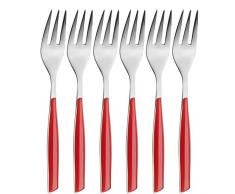 Casa Bugatti GL3U-021F17/6 GLAMOUR Rouge Ensemble de 6 fourchettes