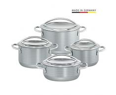 Silit 2109206972 Set de 4 Batteries de Cuisine, Ãmail, Gris, 24 cm