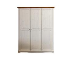 Steens Group 3301020264000F Provence Armoire Bois Pin Massif Blanc 58 x 169 x 202 cm