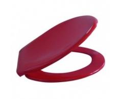 MSV 140416 Abattant WC Thermo-Dur Rouge - charniÃ¨re Plastique, PolypropylÃ¨ne/INOX