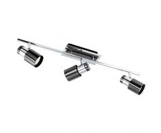 Eglo Lampe Spot Davida 1/3Â spots LED culot GU10Â ChromÃ© 30834Â E