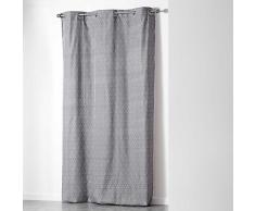 douceur dintÃ©rieur rideau a oeillets 140x280 cm polycoton optic gris