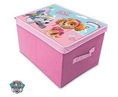 Paw Patrol Coffre à Jouets Pliable la Pat Patrouille Skye Everest Stella