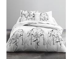 TODAY Parure de lit 2 Personnes/Housse de Couette avec 2 taies doreiller, Coton, Blanc, 200x200 cm