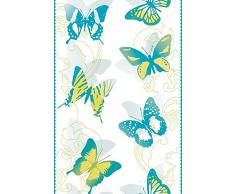 Livingwalls Panneau mural autocollant Pop Up Panel bleu jaune blanc 2,50 m x 0,35 m 942581