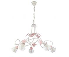 ONLI 4924/5 Lustre, Métal, Blanc/Rose