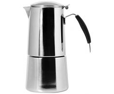 Ilsa Omnia Cafetière Espresso, avec Fond à Induction, Acier INOX, Argent, pour 2 Tasses
