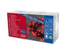 Konstsmide 3691-557 Guirlande Cabochon Globe + 80 Micro LED Rouge + CÃ¢ble Noir 24 V