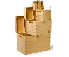 Small foot company 1804 Coffre de pirate bois naturel Lot de 3