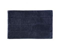 iDesign Stripe tapis de bain doux, sortie de douche rectangulaire en coton, bleu marine