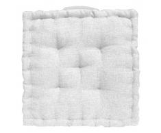 Soleil docre Bella Coussin Tapissier, Polyester, Blanc, 40x40x8 cm