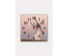 Bonamaison Horloge Murale en MDF, Multicolore, 30 x 30 cm