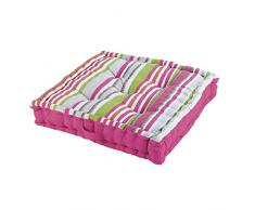 douceur dintérieur coussin de sol 60x60x10cm coton matelot rose