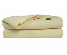 Couverture traditionnelle-100% pure laine vierge de france - OURSON - Ecru A1 - 220 x 240