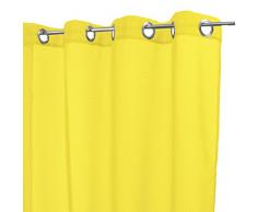 HomeMaison Voilage Ã Pois FloquÃ©s, Coton, Citron, 250x140 cm