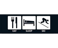 Empire Poster, Eat, Sleep, Ski, Bunt, 91,5 x 30,5 cm
