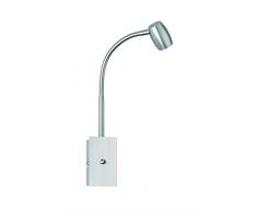 TRIO, Spot, Michael 1xGU10, max.18,0 W Corps: metal, Nickel mat L:7,0cm, H:37,0cm, P:22,0cm IP20,Interrupteur,Flexible,Montage au mur